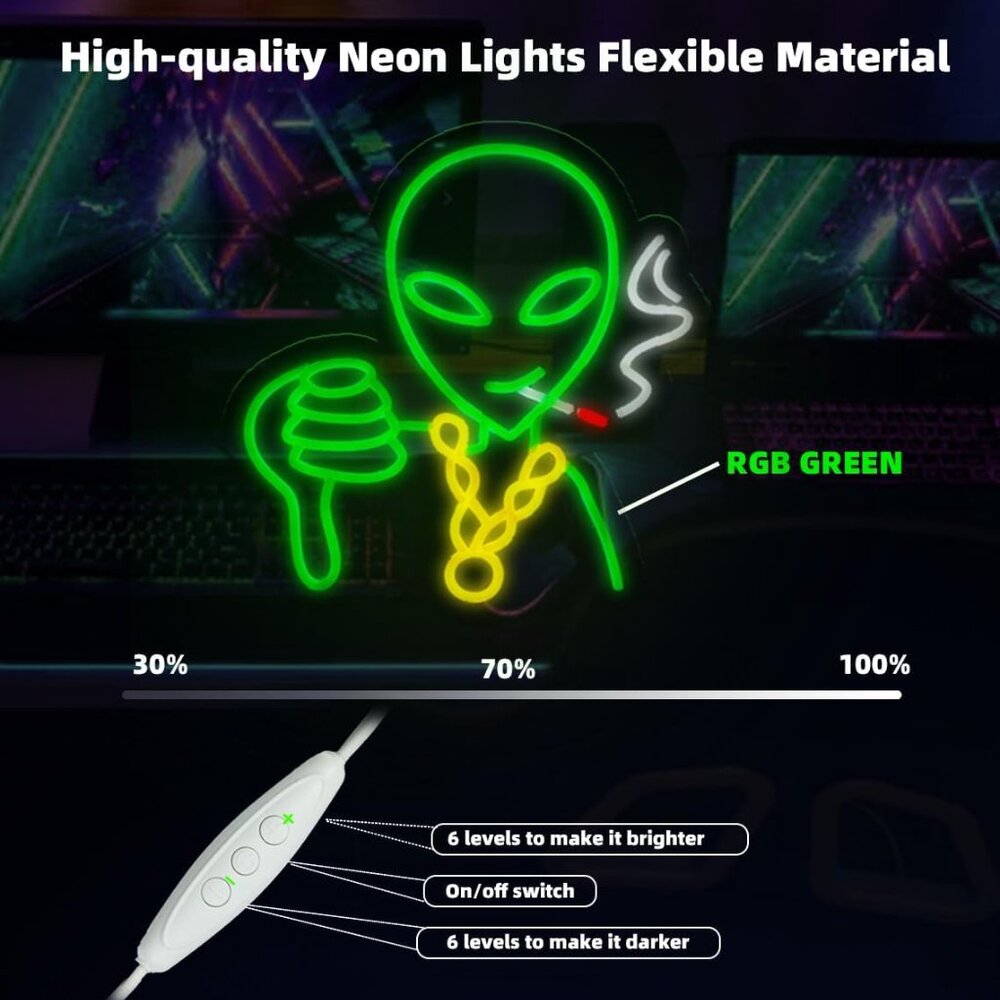 Alien Neon Sign - Picture 3 of 5